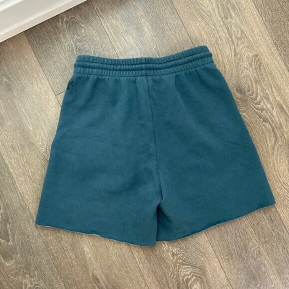 Aritzia Tna Cozy Fleece Boyfriend Sweat Short 6” High Rise Waist Size Small blue - Picture 10 of 10
